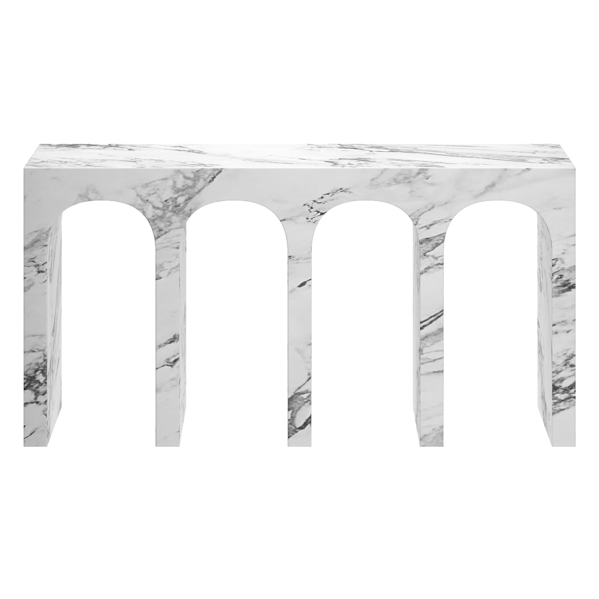 Atticus Console Table, 59″ (Bulgari White)