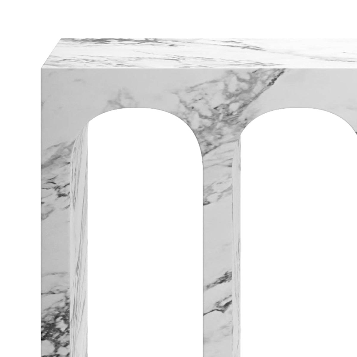 Atticus Console Table, 59″ (Bulgari White)