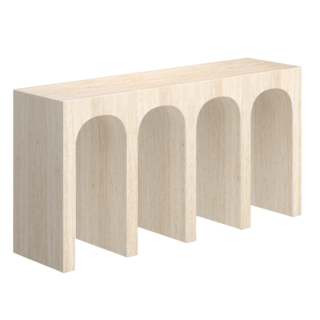 Atticus Console Table, 59″ (Travertine)