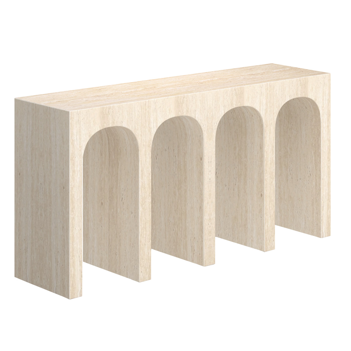 Atticus Console Table, 59″ (Travertine)