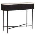 Reyna Console Table, 39″ with Drawers (Black and White)