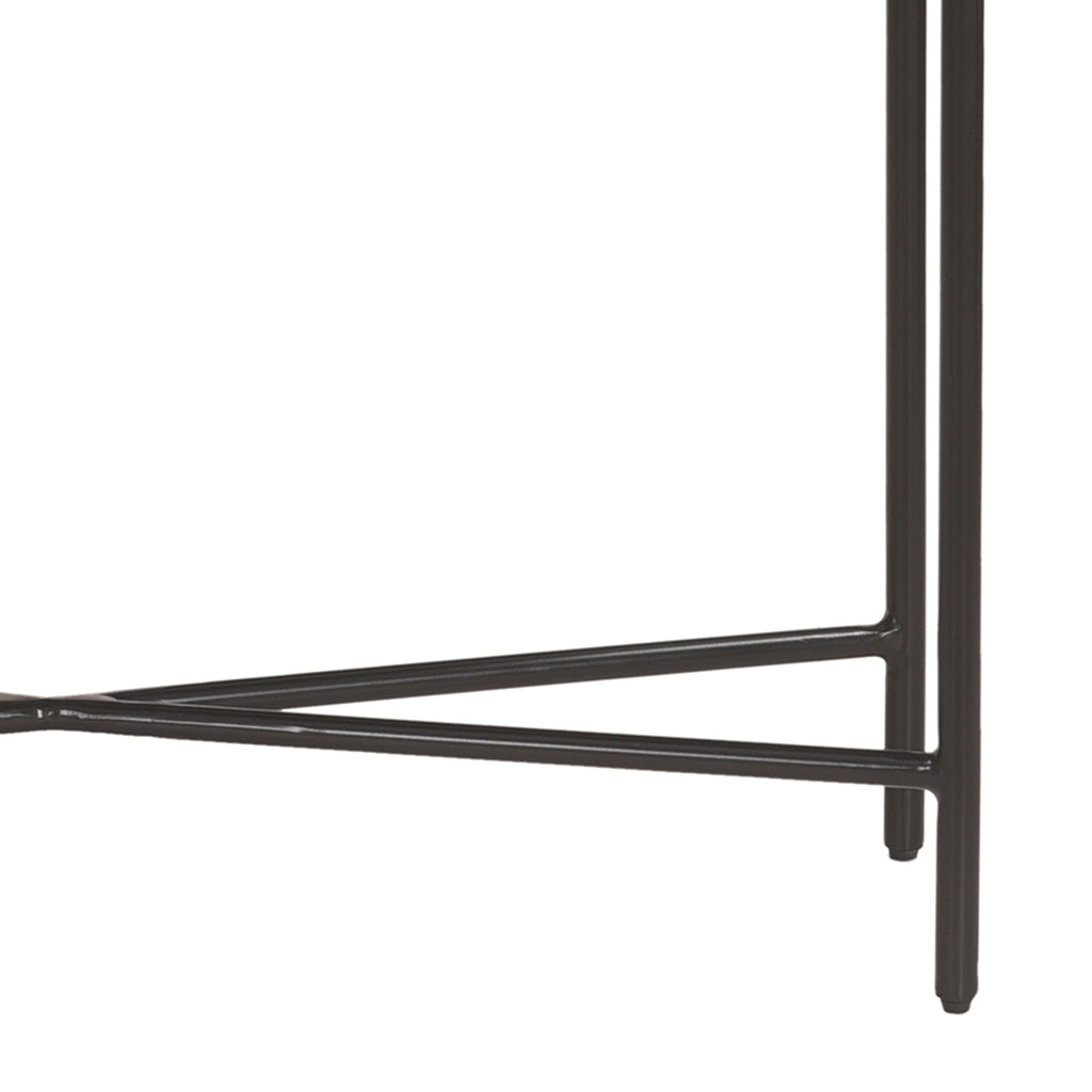 Reyna Console Table, 39″ with Drawers (Black and White)