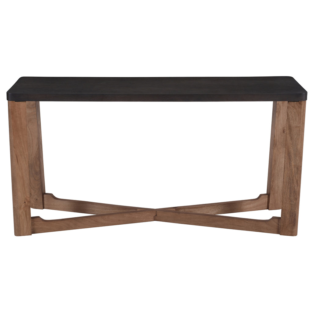 Merano Console Table, 58″ (Mocha and Walnut)