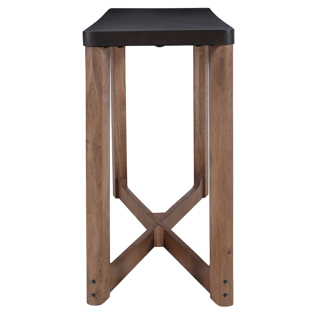 Merano Console Table, 58″ (Mocha and Walnut)