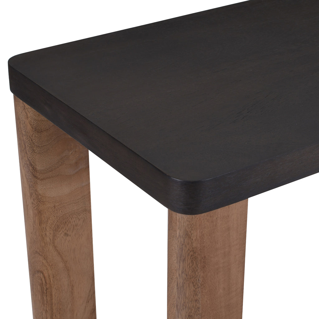 Merano Console Table, 58″ (Mocha and Walnut)