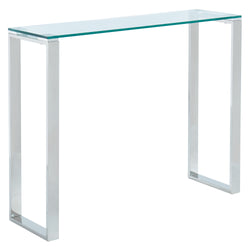 Zevon Console and Desk, 39.5″ (Silver)