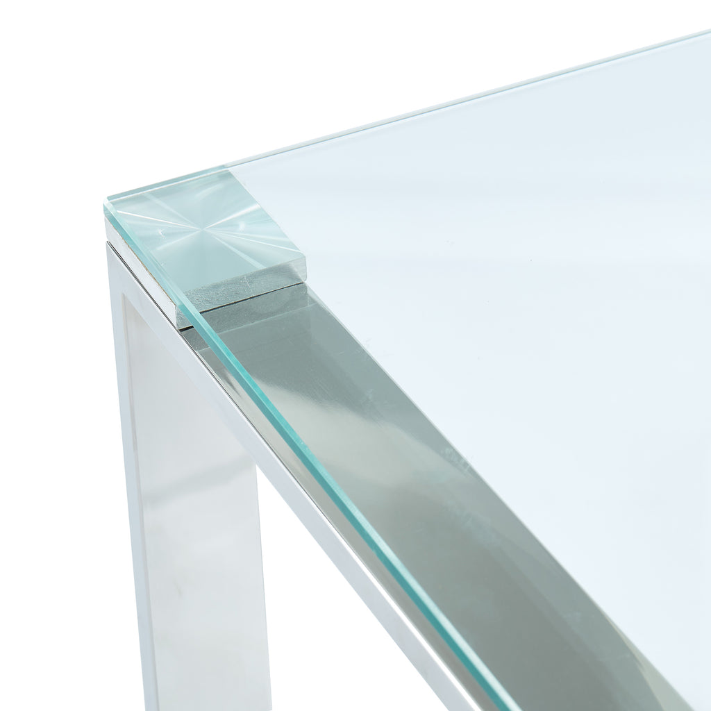 Zevon Console and Desk, 39.5″ (Silver)
