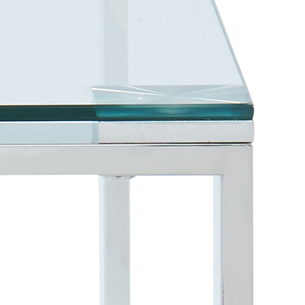 Zevon Console and Desk, 39.5″ (Silver)
