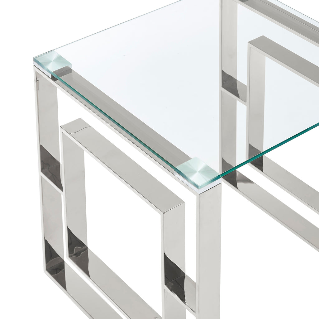 Eros Console and Desk, 39.5″ (Silver)