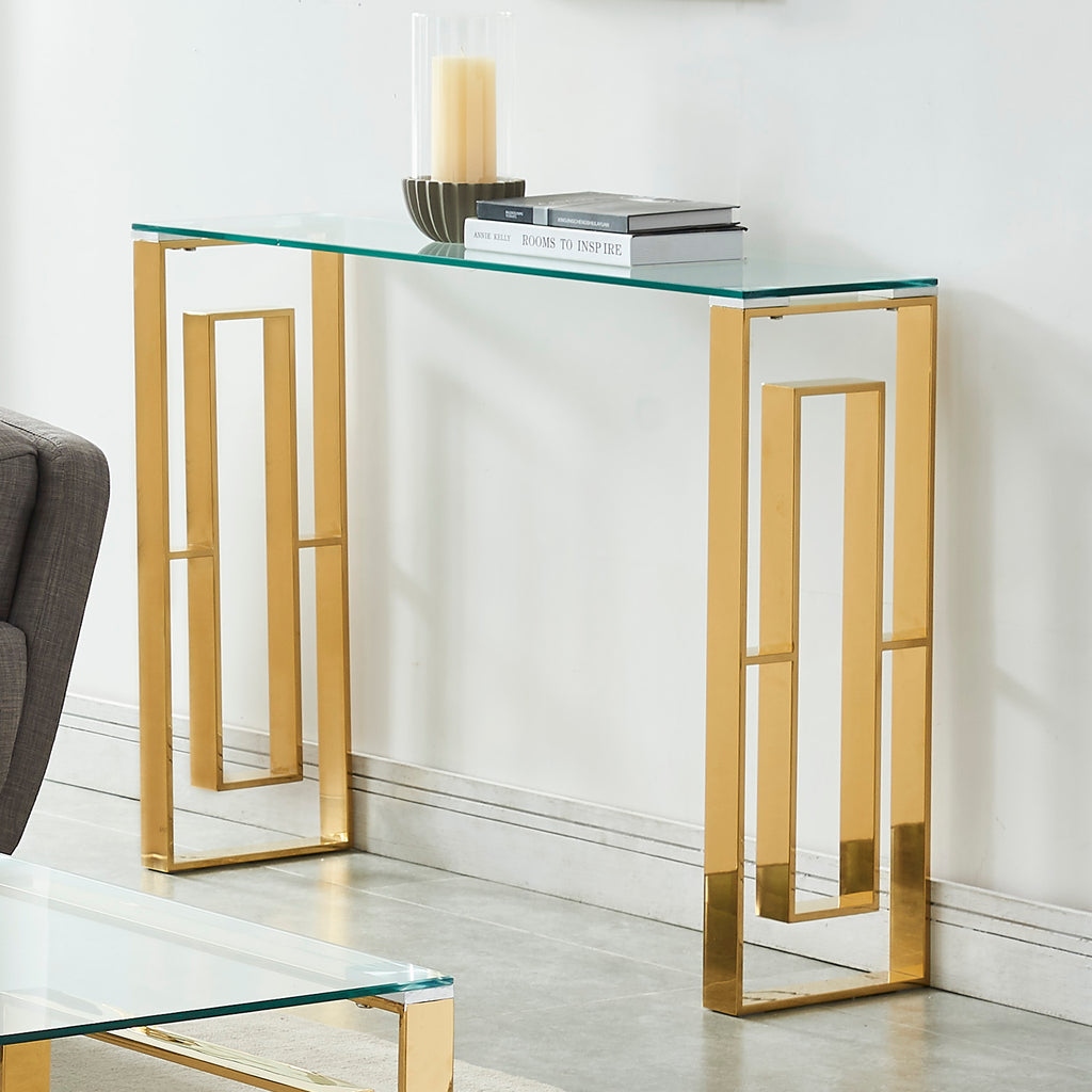 Eros Console and Desk, 39.5″ (Gold)