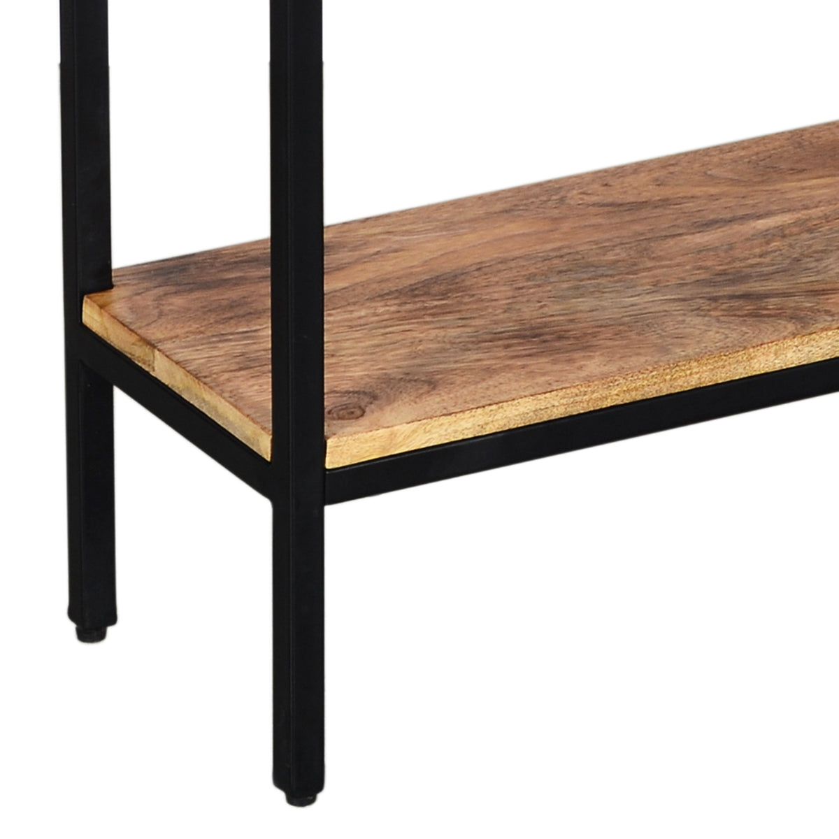 Ojas Console Table, 42″ (Natural Burnt and Black)