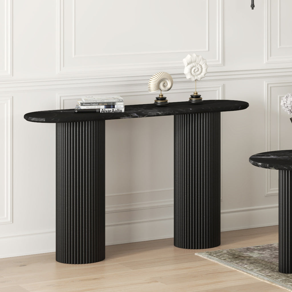 Jilsa Console Table, 50″ (Black and Black)
