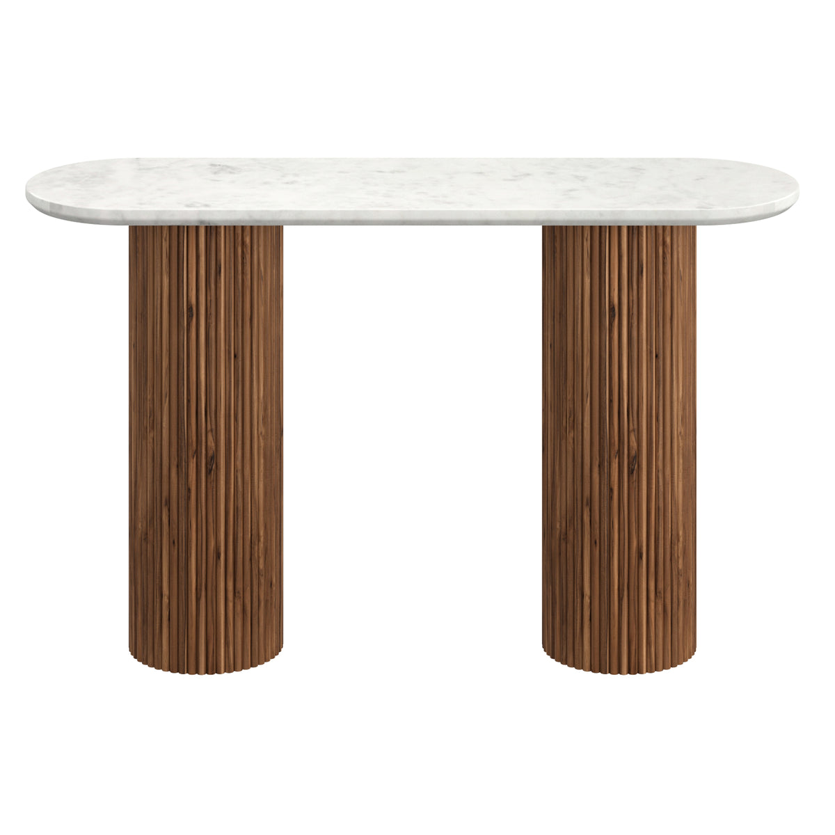 Jilsa Console Table, 50″ (Walnut and White)