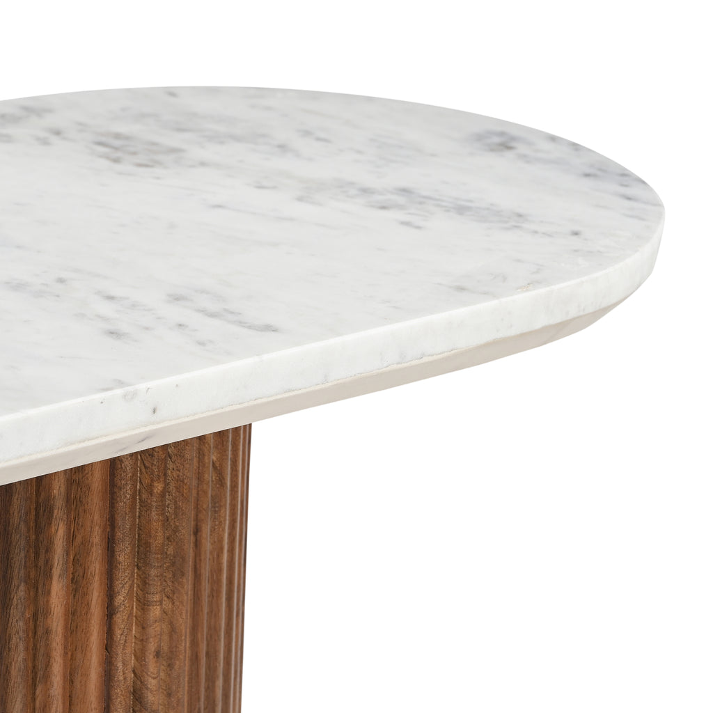 Jilsa Console Table, 50″ (Walnut and White)