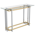 Florina Console Table, 47.25″ (Silver and Gold)