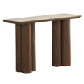 Seaton Console Table, 47.25″ (Walnut and Travertine)