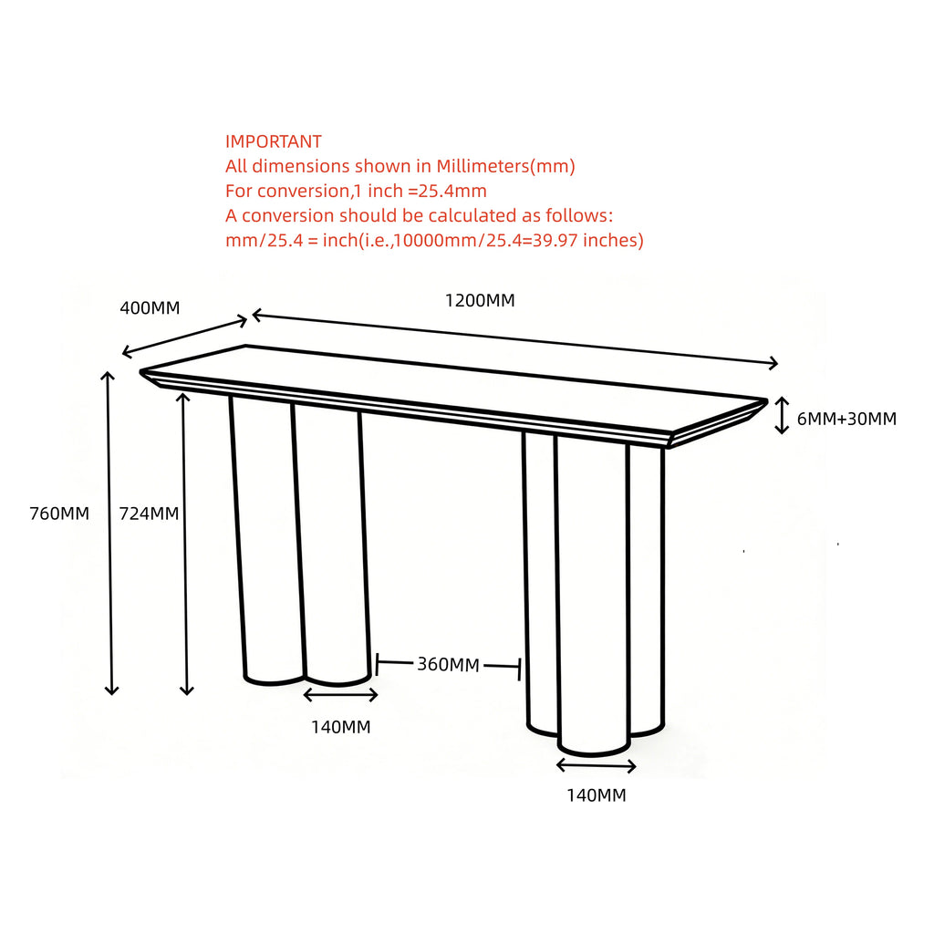 Seaton Console Table, 47.25″ (Walnut and Travertine)