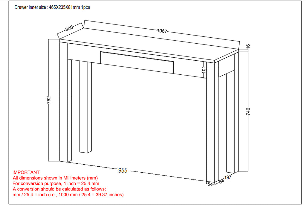 Idris Console and Desk, 42″ (Dark Sheesham)