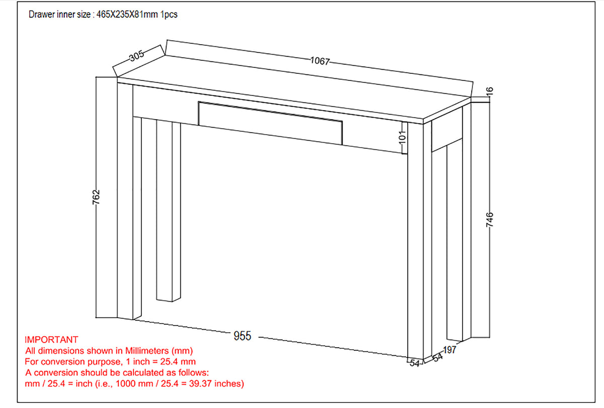 Idris Console and Desk, 42″ (Dark Sheesham)