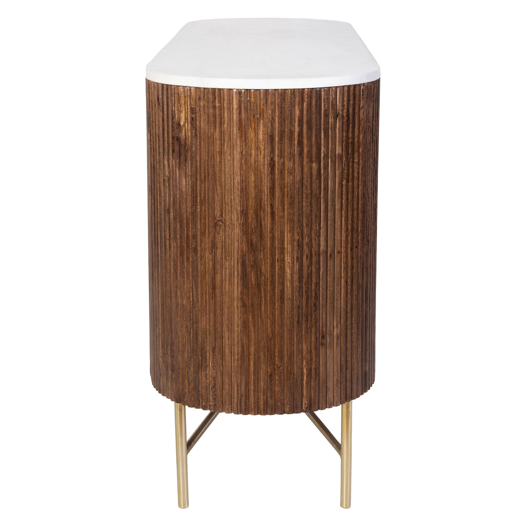 Reyna Sideboard, 57″ (Walnut and White)