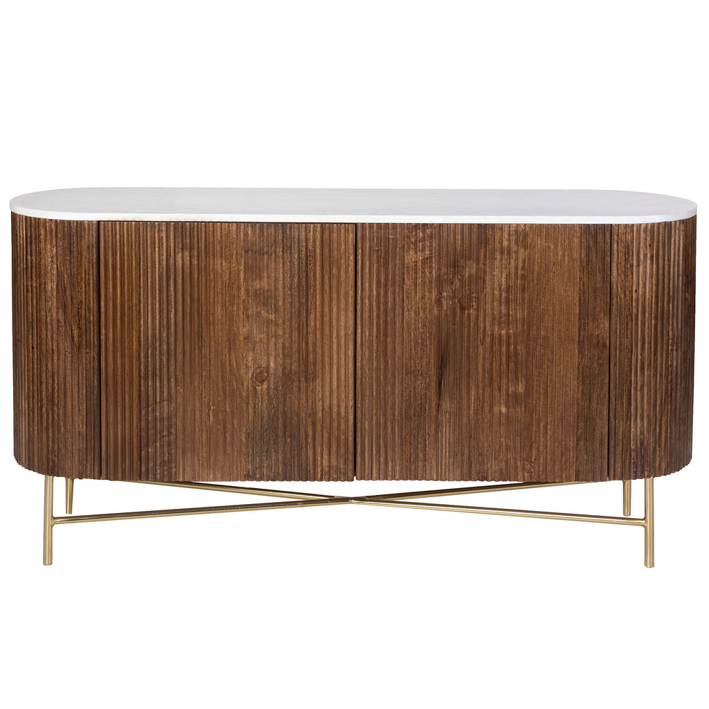 Reyna Sideboard, 57″ (Walnut and White)