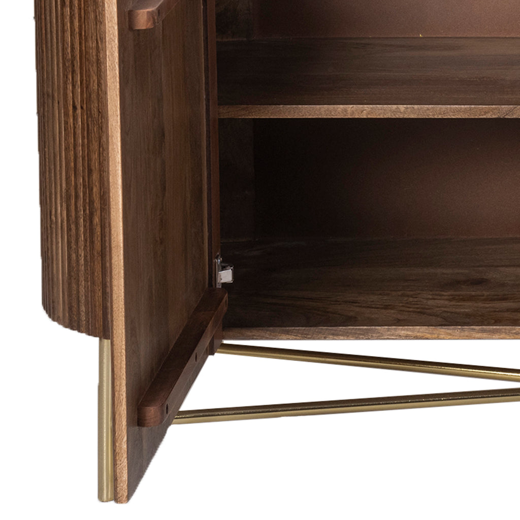 Reyna Sideboard, 57″ (Walnut and White)