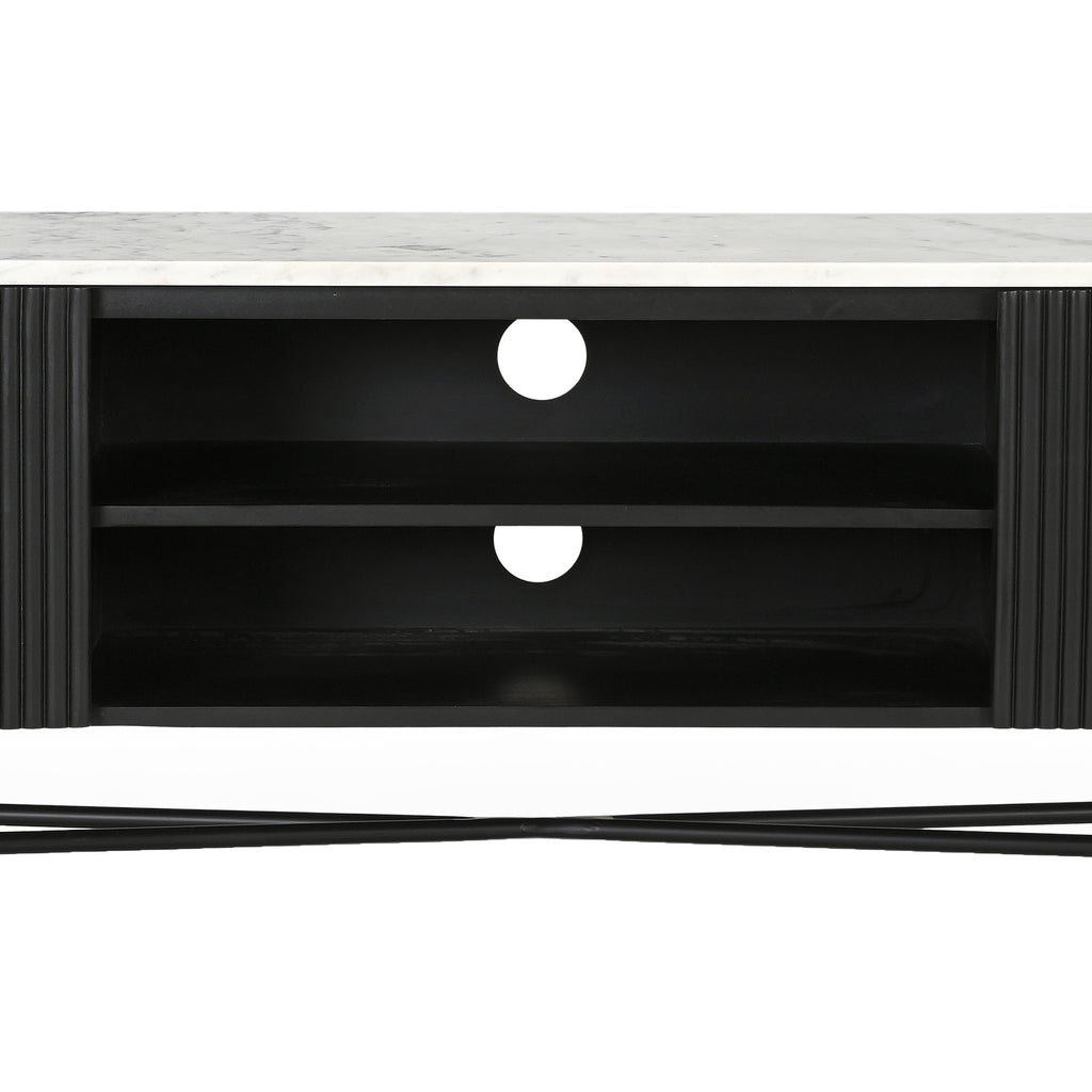 Reyna Media Cabinet, 71″ (Black and White)