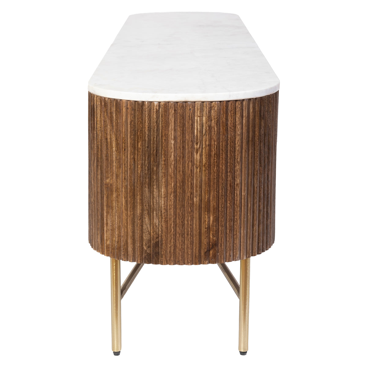 Reyna Media Cabinet, 71″ (Walnut and White)