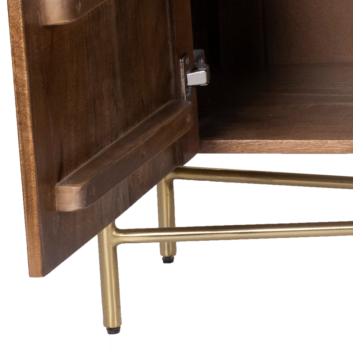 Reyna Media Cabinet, 71″ (Walnut and White)