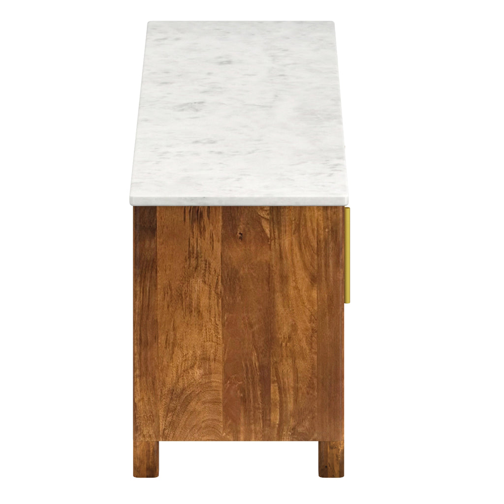 Camden Media Cabinet, 63″ (Walnut and White)