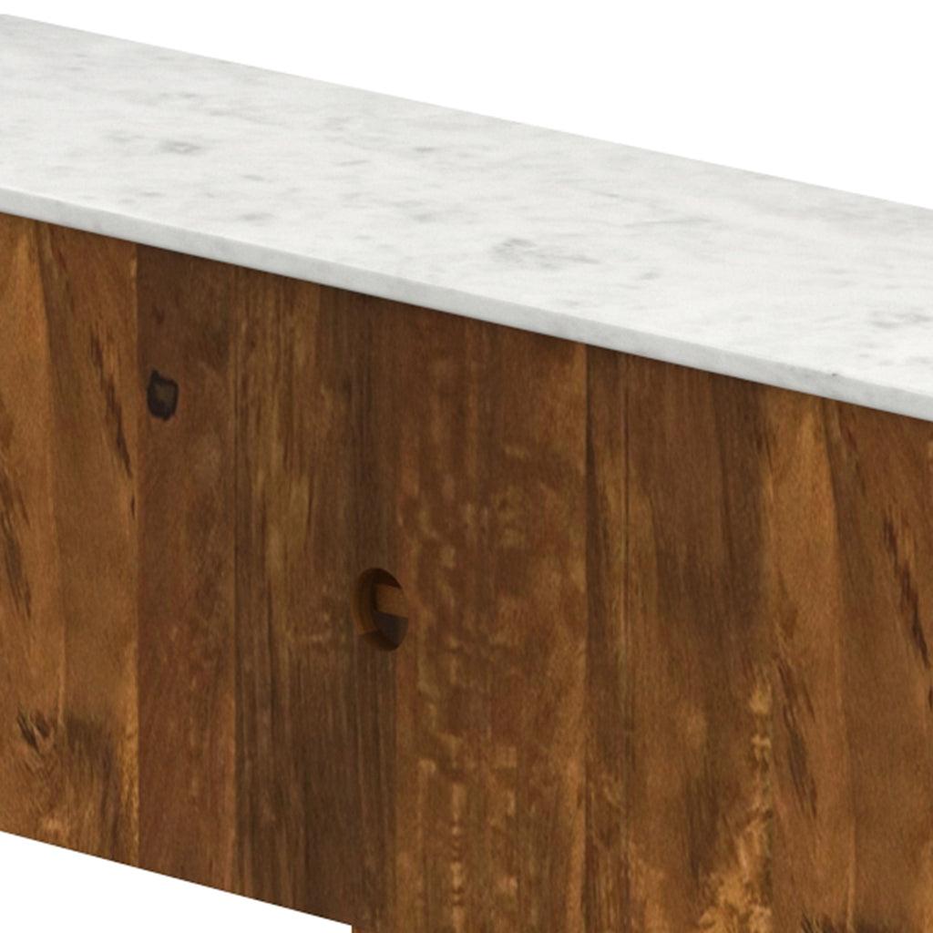 Camden Media Cabinet, 63″ (Walnut and White)