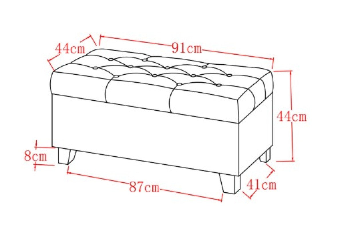 Storage Ottoman (Black)