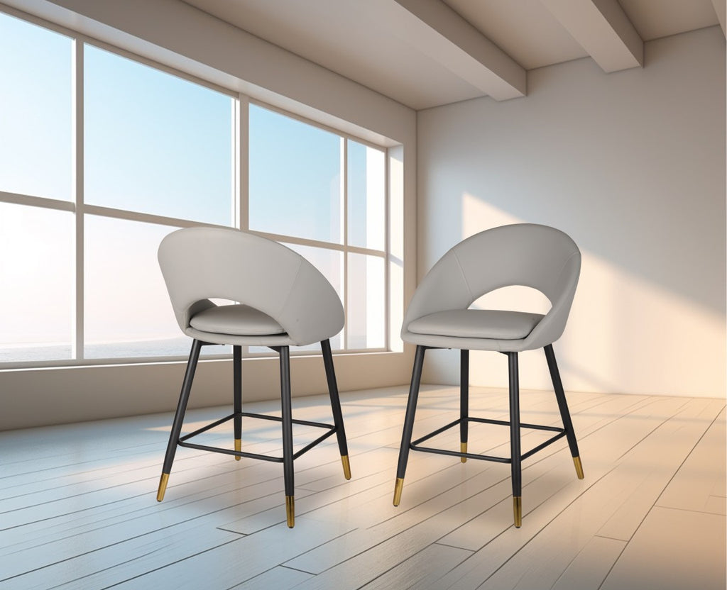 Mila Counter Stool (Grey) (Set of 2)