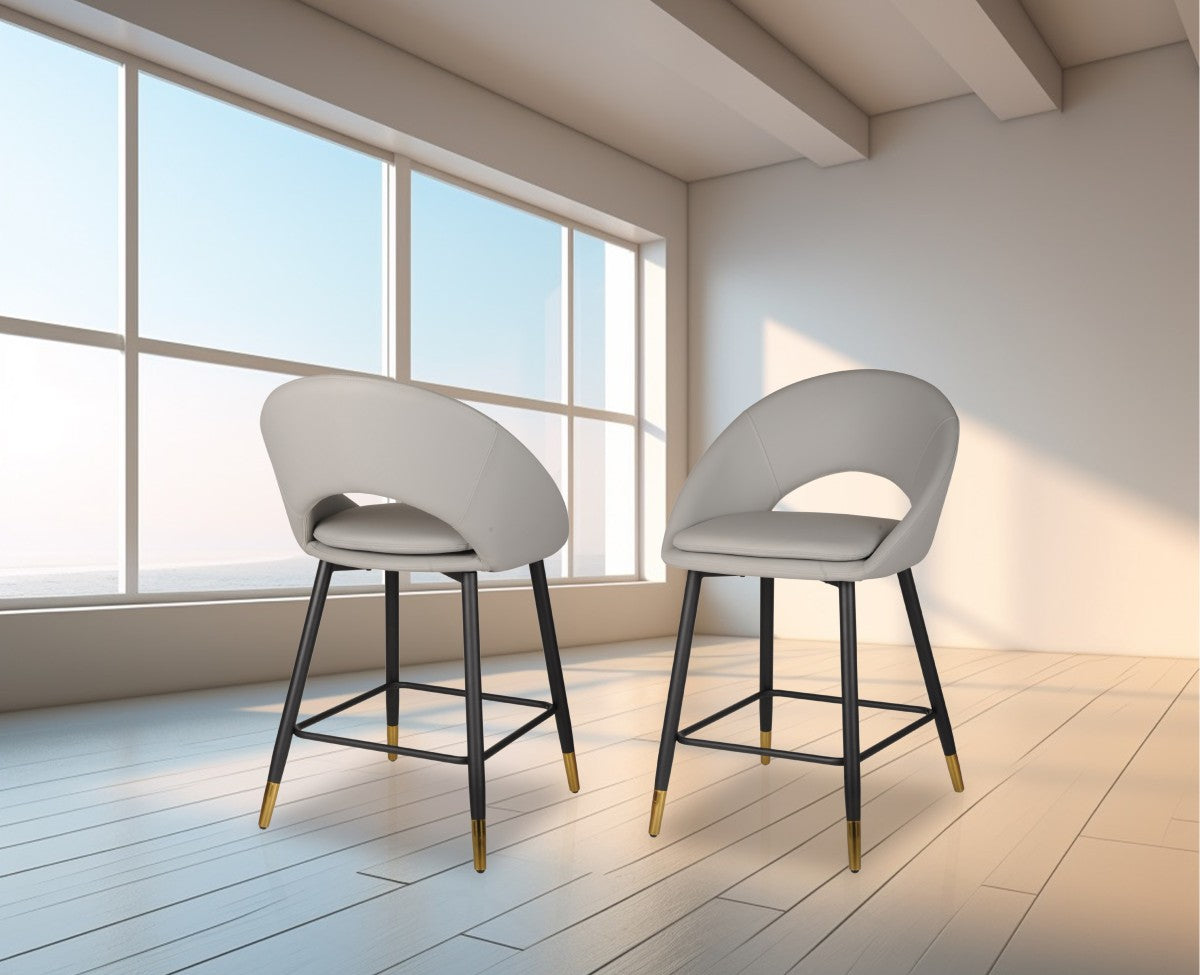Mila Counter Stool (Grey) (Set of 2)