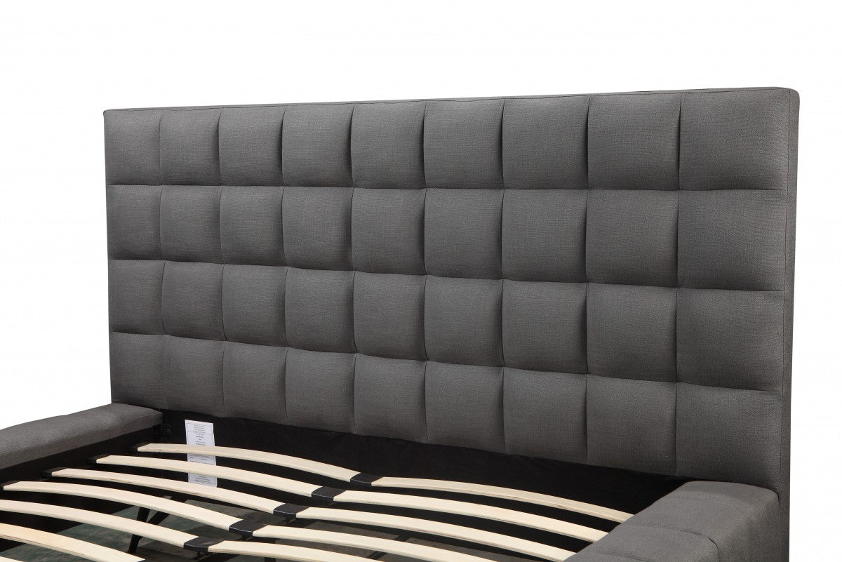 King Platform Bed (Grey)
