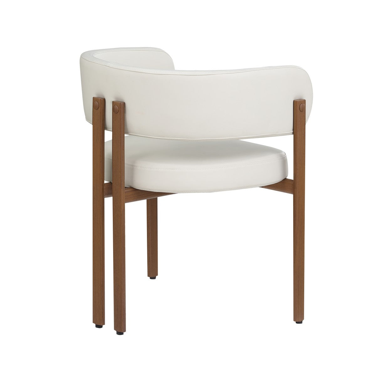 Caliste Dining Chair (Cream/Walnut) (Set of 2)