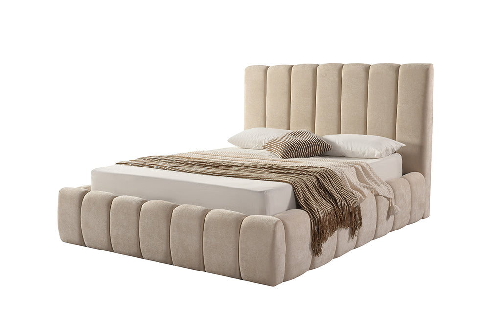 Queen Bed Frame (Beige)