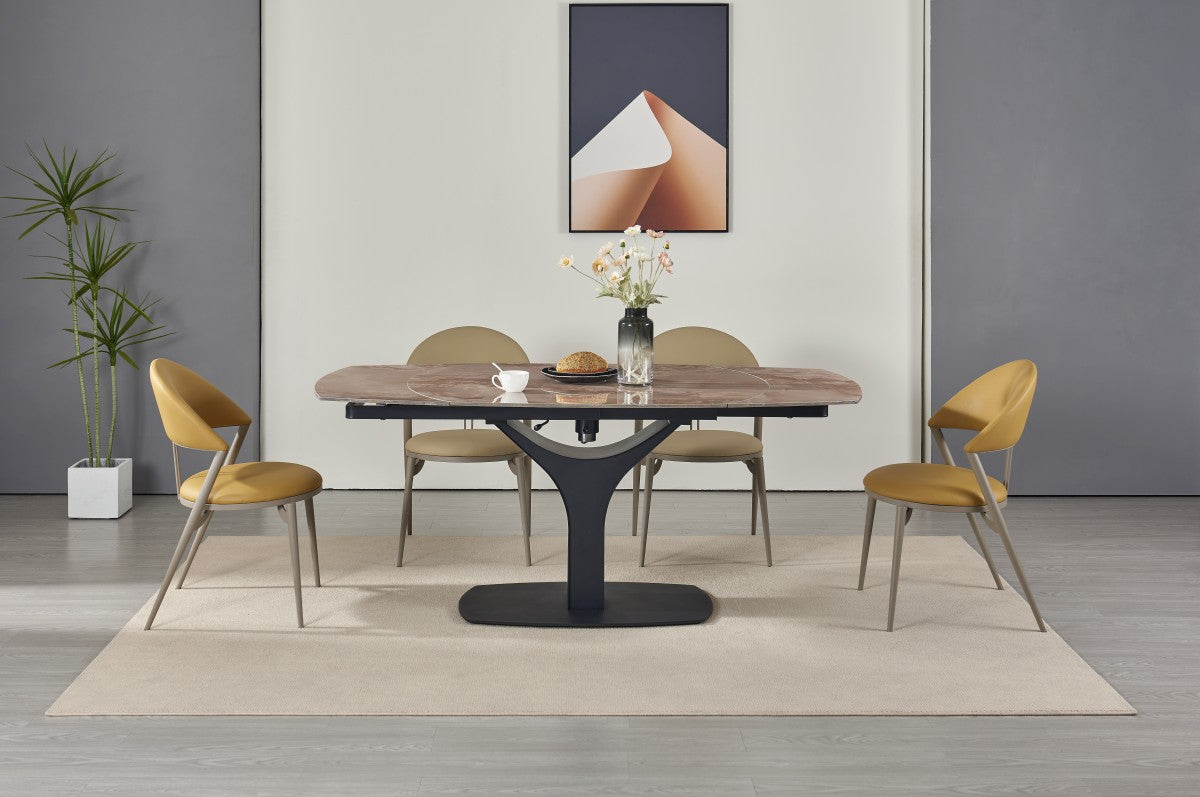 Imani Ext. Dining Table (Agate Brown)