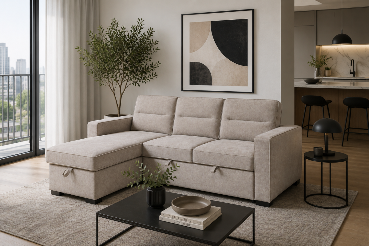 Sectional Sleeper (Taupe)
