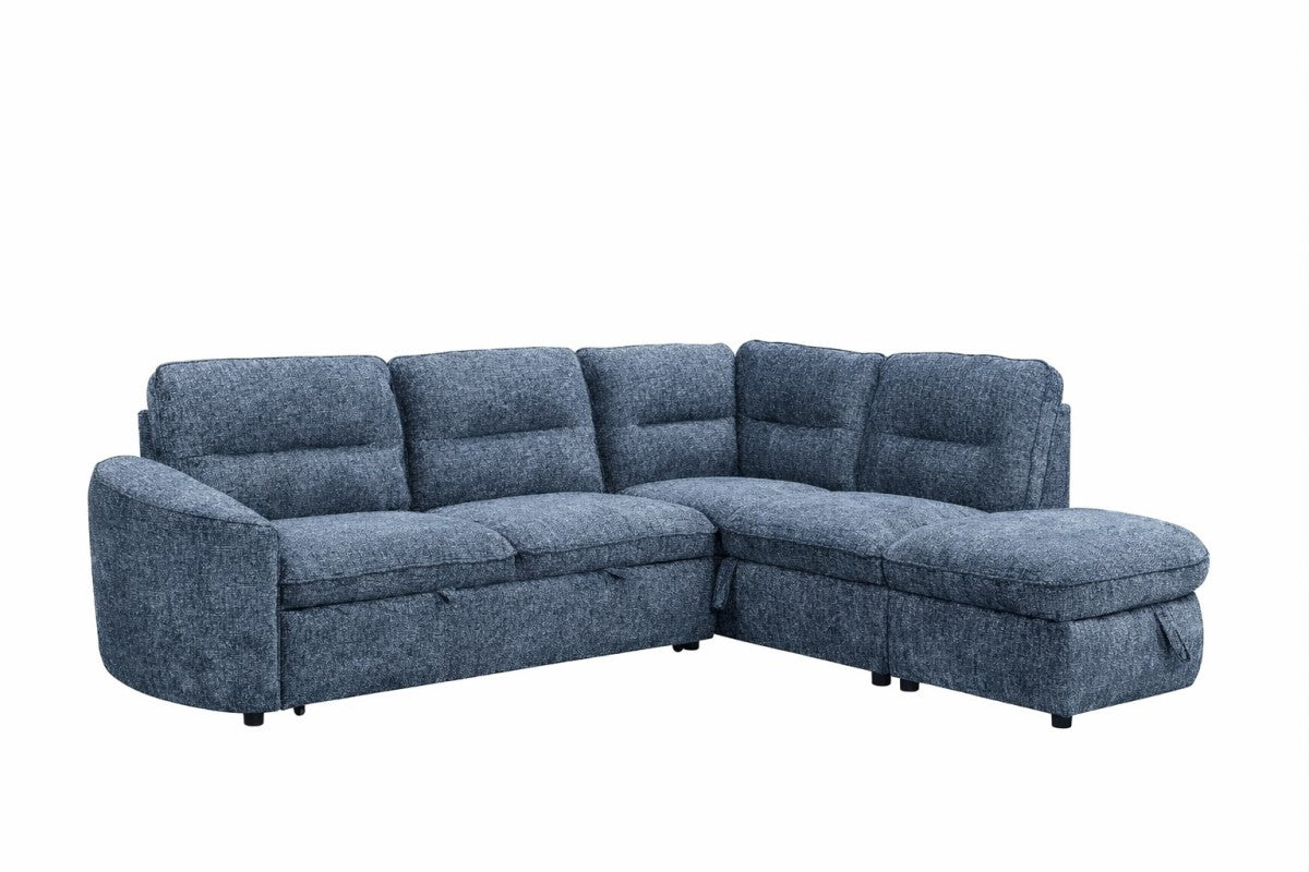 RHF Sectional Sleeper (Blue)