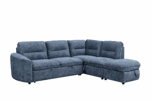 RHF Sectional Sleeper (Blue)