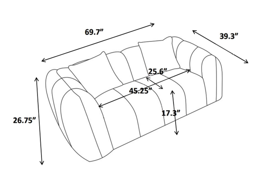 Love Seat (Taupe)