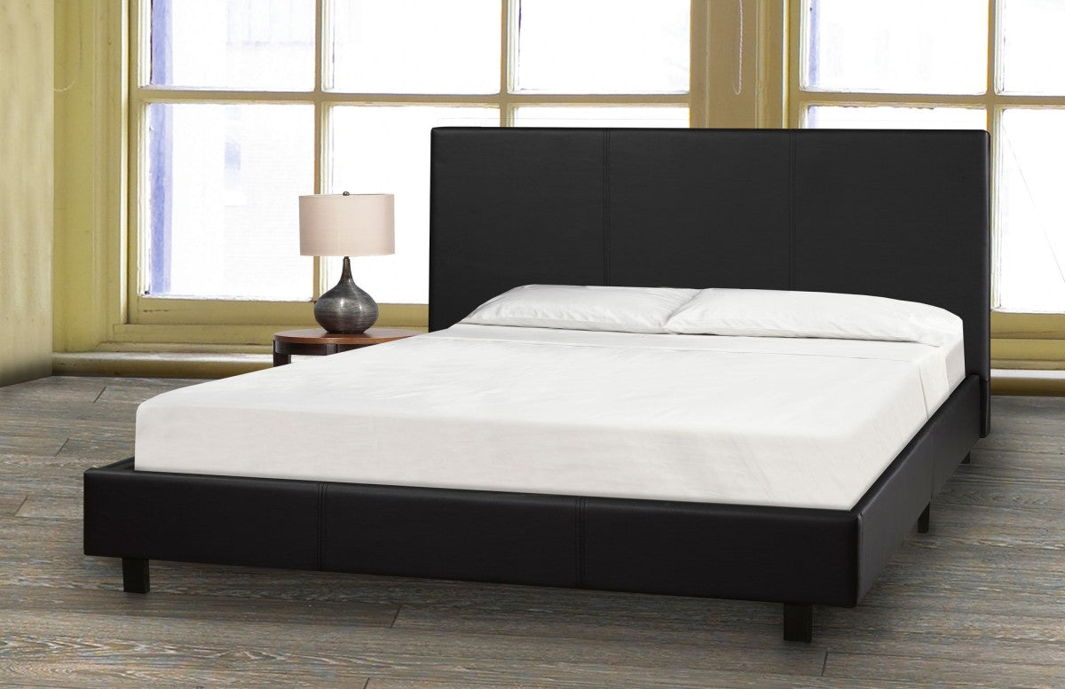 Queen Bed & Mattress Set (Black)