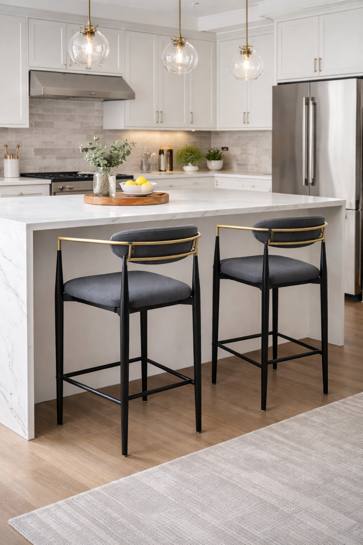 Counter Stool (Grey) (Set of 2) - 61327