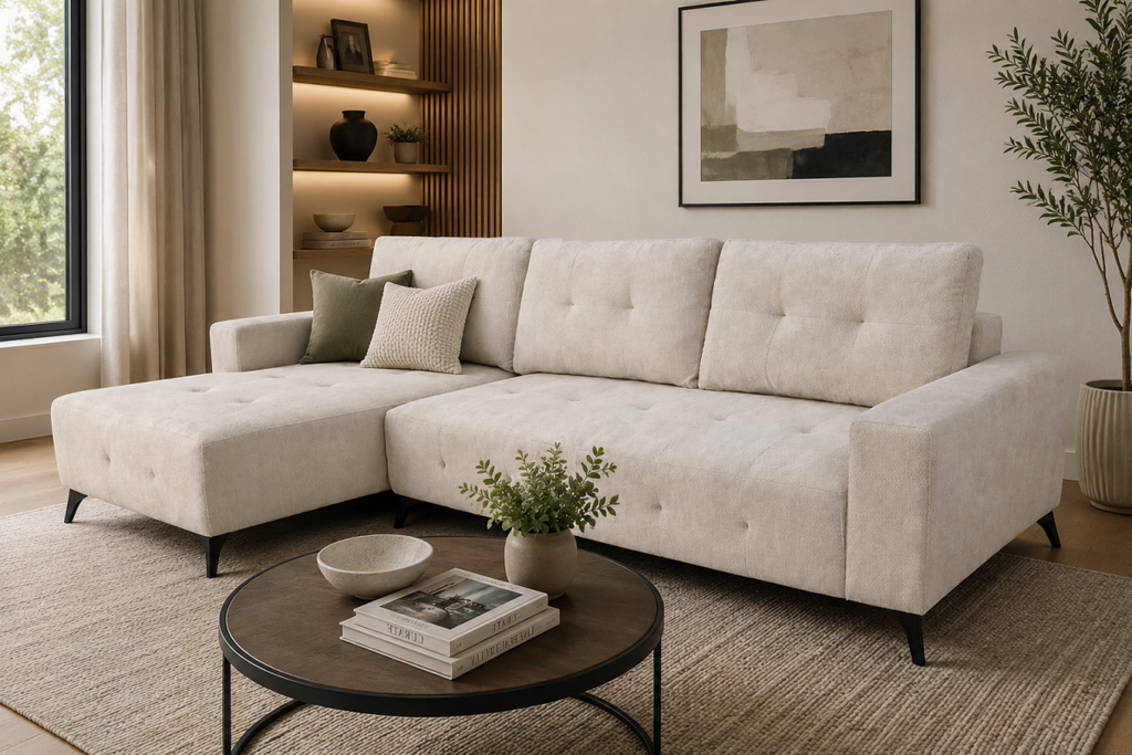 LHF Sectional Sleeper (Beige) - 665659
