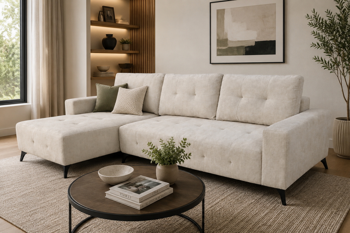 LHF Sectional Sleeper (Beige) - 665659