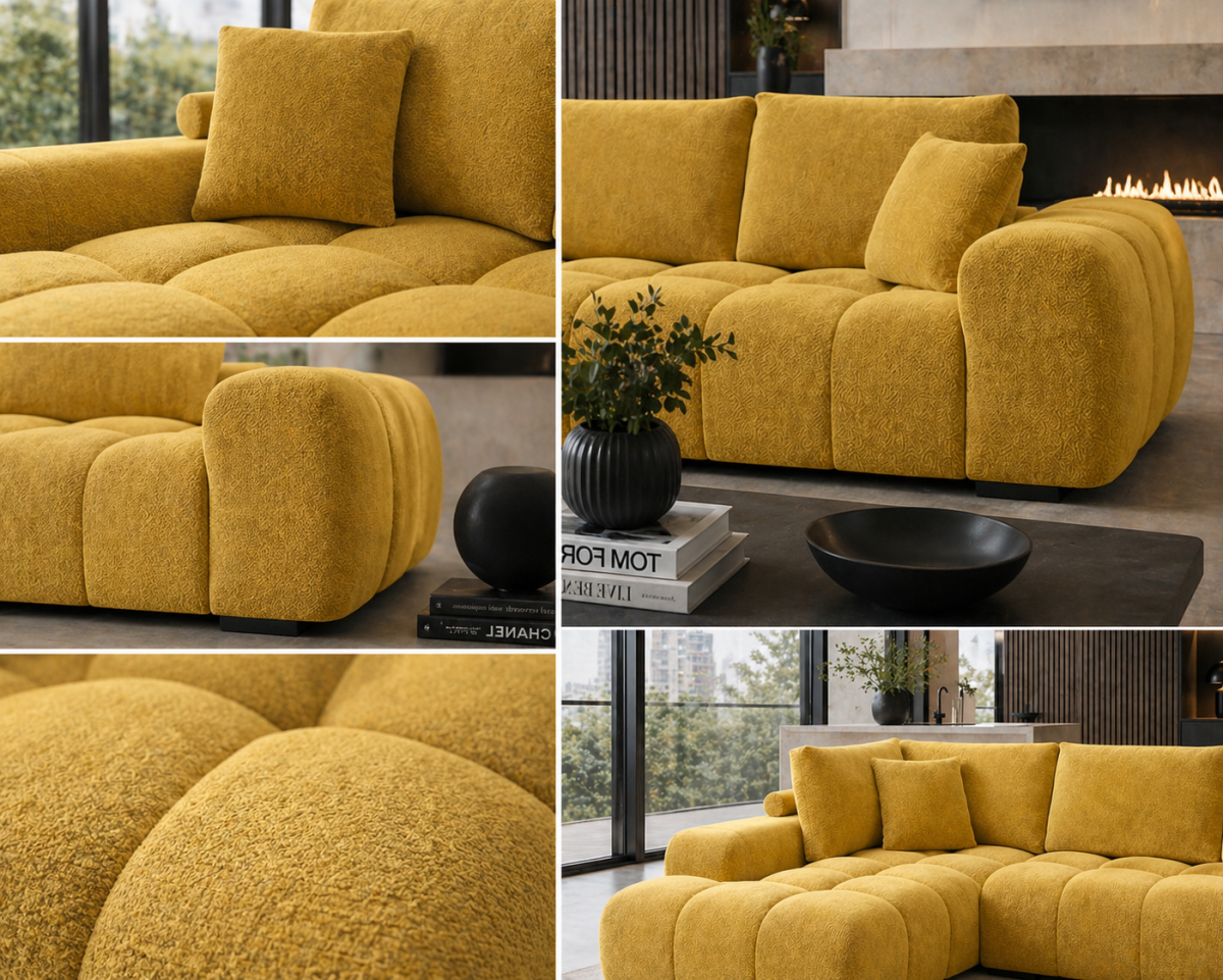 Zara LHF Sectional (Yellow)
