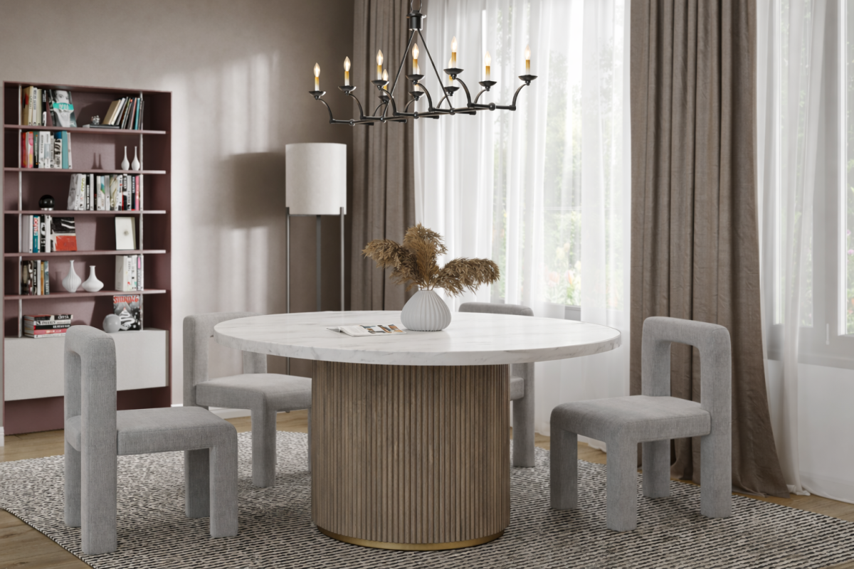 Dining Table (Grey Wash) - 222220