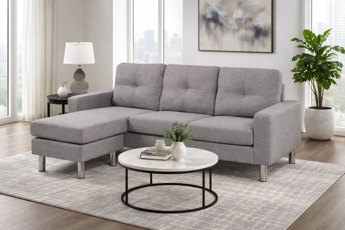Sectional (Light Grey)