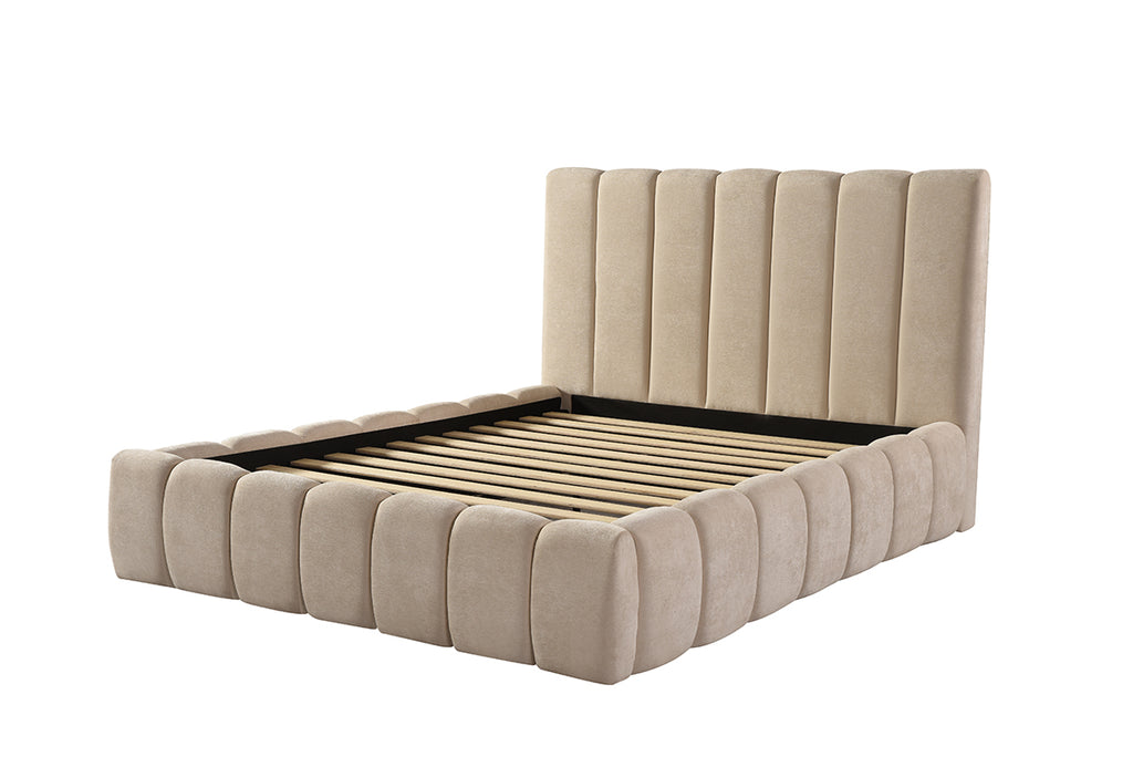 Queen Bed Frame (Beige)
